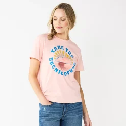 Women's Sonoma Goods For Life® Relaxed Graphic Tee 28 Women's Sonoma Goods For Life® Relaxed Graphic Tee -Sonoma Clothing Store 5596692 Pink Scenic Route