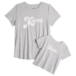 Maternity Sonoma Goods For Life® Mommy & Me Graphic Tee Set 19 Maternity Sonoma Goods For Life® Mommy & Me Graphic Tee Set -Sonoma Clothing Store 5599953 Grey Mama Babe