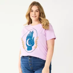 Plus Size Sonoma Goods For Life® Relaxed Graphic Tee -Sonoma Clothing Store 5611932 Purple Cosmic Hand