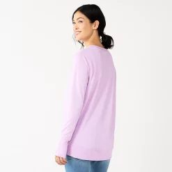 Women's Sonoma Goods For Life® Super Soft Solid Tunic Sweatshirt -Sonoma Clothing Store 5621644 ALT