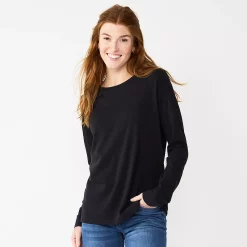 Women's Sonoma Goods For Life® Everyday Crewneck Long Sleeve Tee 64 Women's Sonoma Goods For Life® Everyday Crewneck Long Sleeve Tee -Sonoma Clothing Store 5625802 Black