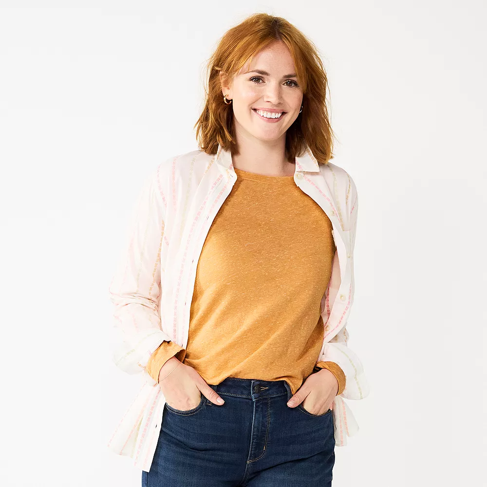 Women's Sonoma Goods For Life® Everyday Crewneck Long Sleeve Tee 16 Women's Sonoma Goods For Life® Everyday Crewneck Long Sleeve Tee - Image 14