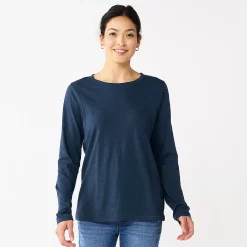 Women's Sonoma Goods For Life® Everyday Crewneck Long Sleeve Tee 41 Women's Sonoma Goods For Life® Everyday Crewneck Long Sleeve Tee -Sonoma Clothing Store 5625802 Navy