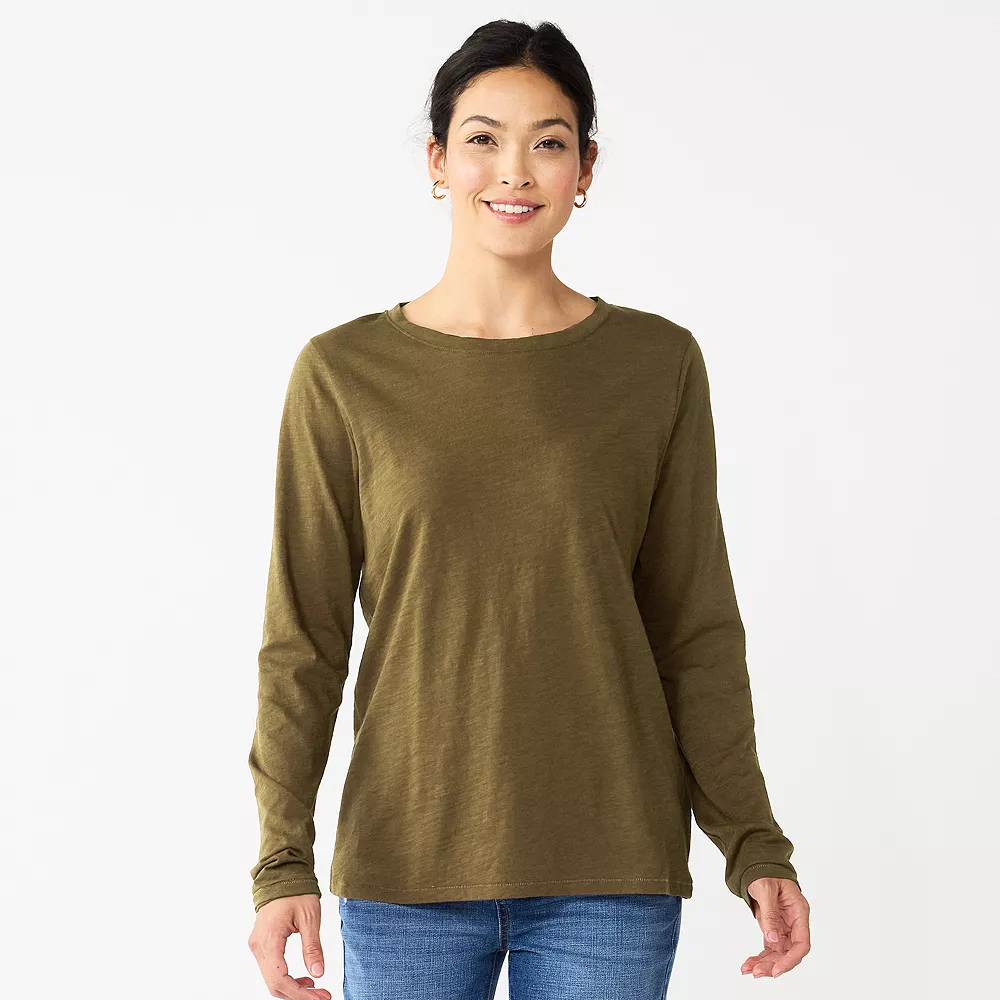 Women's Sonoma Goods For Life® Everyday Crewneck Long Sleeve Tee 14 Women's Sonoma Goods For Life® Everyday Crewneck Long Sleeve Tee - Image 12