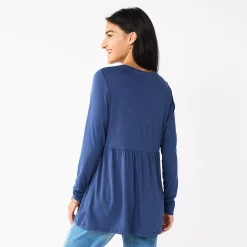 Maternity Sonoma Goods For Life® Long Sleeve Empire Waist Top -Sonoma Clothing Store 5635424 ALT