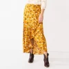 Women's Sonoma Goods For Life® Wrap Ruffle Maxi Skirt -Sonoma Clothing Store 5657677 Gold Floral