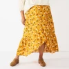 Plus Size Sonoma Goods For Life® Wrap Ruffle Maxi Skirt 2 Plus Size Sonoma Goods For Life® Wrap Ruffle Maxi Skirt -Sonoma Clothing Store 5658912 Gold Floral