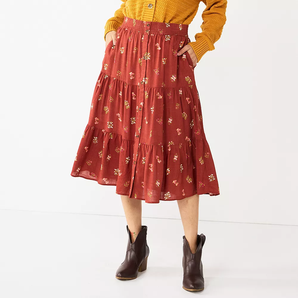 Petite Sonoma Goods For Life® Wrap Ruffle Maxi Skirt 4 Petite Sonoma Goods For Life® Wrap Ruffle Maxi Skirt - Image 2