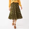Women's Sonoma Goods For Life® Tiered Maxi Skirt -Sonoma Clothing Store 5664691 Olive Floral