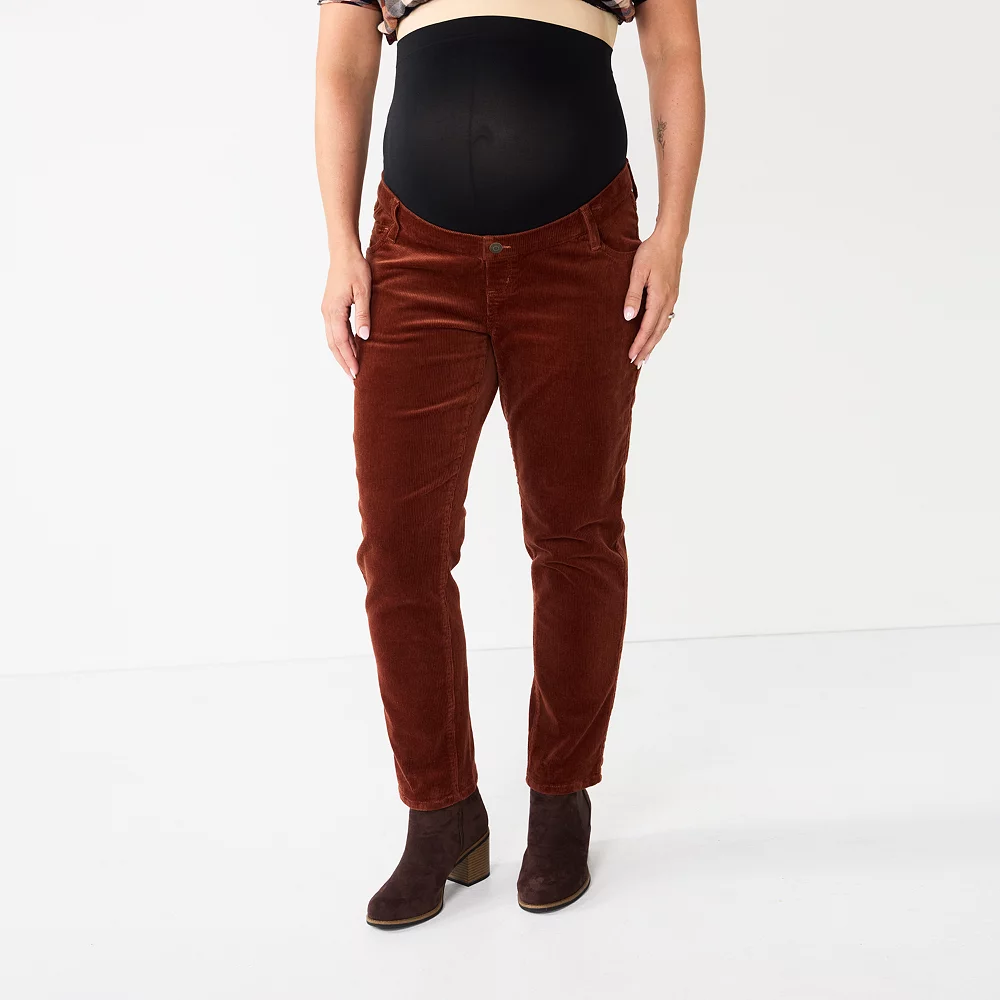Maternity Sonoma Goods For Life® Belly Panel Corduroy Straight-Leg Ankle Pants 5 Maternity Sonoma Goods For Life® Belly Panel Corduroy Straight-Leg Ankle Pants - Image 3