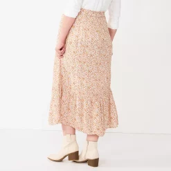 Maternity Sonoma Goods For Life® Smocked Waist Skirt -Sonoma Clothing Store 5666013 ALT