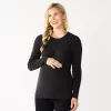 Maternity Sonoma Goods For Life® Fitted Puff Sleeve Sweater -Sonoma Clothing Store 5666269 Black