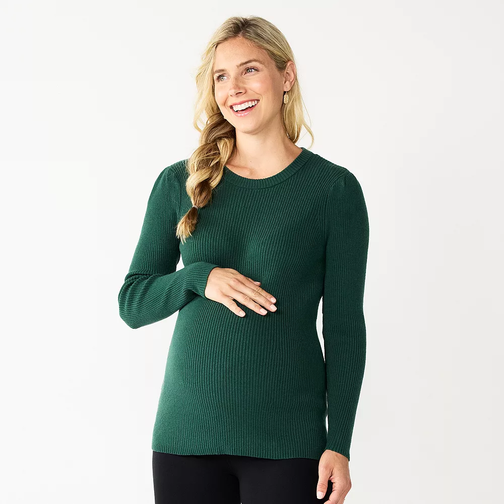 Maternity Sonoma Goods For Life® Fitted Puff Sleeve Sweater 5 Maternity Sonoma Goods For Life® Fitted Puff Sleeve Sweater - Image 3