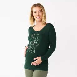 Maternity Sonoma Goods For Life® Essential Scoopneck Long Sleeve Tee -Sonoma Clothing Store 5672154 Best Gift