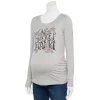 Maternity Sonoma Goods For Life® Essential Scoopneck Long Sleeve Tee -Sonoma Clothing Store 5672154 Grateful Mama