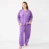 Plus Size Sonoma Goods For Life® Velour Pajama Shirt & Pajama Pants Sleep Set