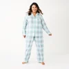 Plus Size Sonoma Goods For Life® Flannel Pajama Shirt & Pajama Pants Sleep Set 2 Plus Size Sonoma Goods For Life® Flannel Pajama Shirt & Pajama Pants Sleep Set -Sonoma Clothing Store 5677717 Grey Soft Plaid