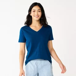 Women's Tall Sonoma Goods For Life® Everyday V-Neck Tee -Sonoma Clothing Store 5686285 Dark Blue