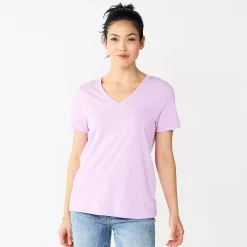 Women's Tall Sonoma Goods For Life® Everyday V-Neck Tee -Sonoma Clothing Store 5686285 Light Lilac