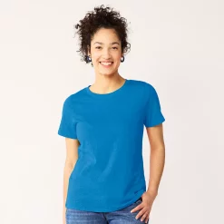 Women's Tall Sonoma Goods For Life® Essential Crewneck Tee -Sonoma Clothing Store 5686288 Blue Teal