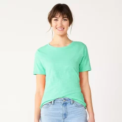 Women's Tall Sonoma Goods For Life® Essential Crewneck Tee -Sonoma Clothing Store 5686288 Mint Green Blue