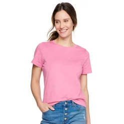 Women's Tall Sonoma Goods For Life® Essential Crewneck Tee -Sonoma Clothing Store 5686288 Pink