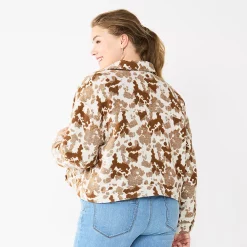 Plus Size Sonoma Goods For Life® Cropped Shacket -Sonoma Clothing Store 5686820 ALT