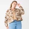Plus Size Sonoma Goods For Life® Cropped Shacket 1 Plus Size Sonoma Goods For Life® Cropped Shacket -Sonoma Clothing Store 5686820 Cow Print Jacquard