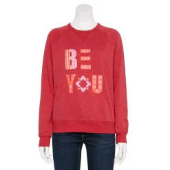 Petite Sonoma Goods For Life® Everyday Crewneck Sweatshirt -Sonoma Clothing Store 5690936 Red Be You
