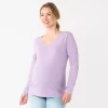 Maternity Sonoma Goods For Life® Essential Long Sleeve V-Neck Tee 1 Maternity Sonoma Goods For Life® Essential Long Sleeve V-Neck Tee -Sonoma Clothing Store 5691532 Purple