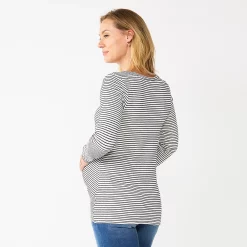 Maternity Sonoma Goods For Life® Long Sleeve Knotted Thermal Top -Sonoma Clothing Store 5698993 ALT