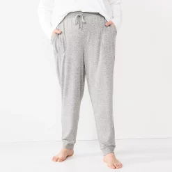 Plus Size Sonoma Goods For Life® Soft Knit Banded Bottom Pajama Pants