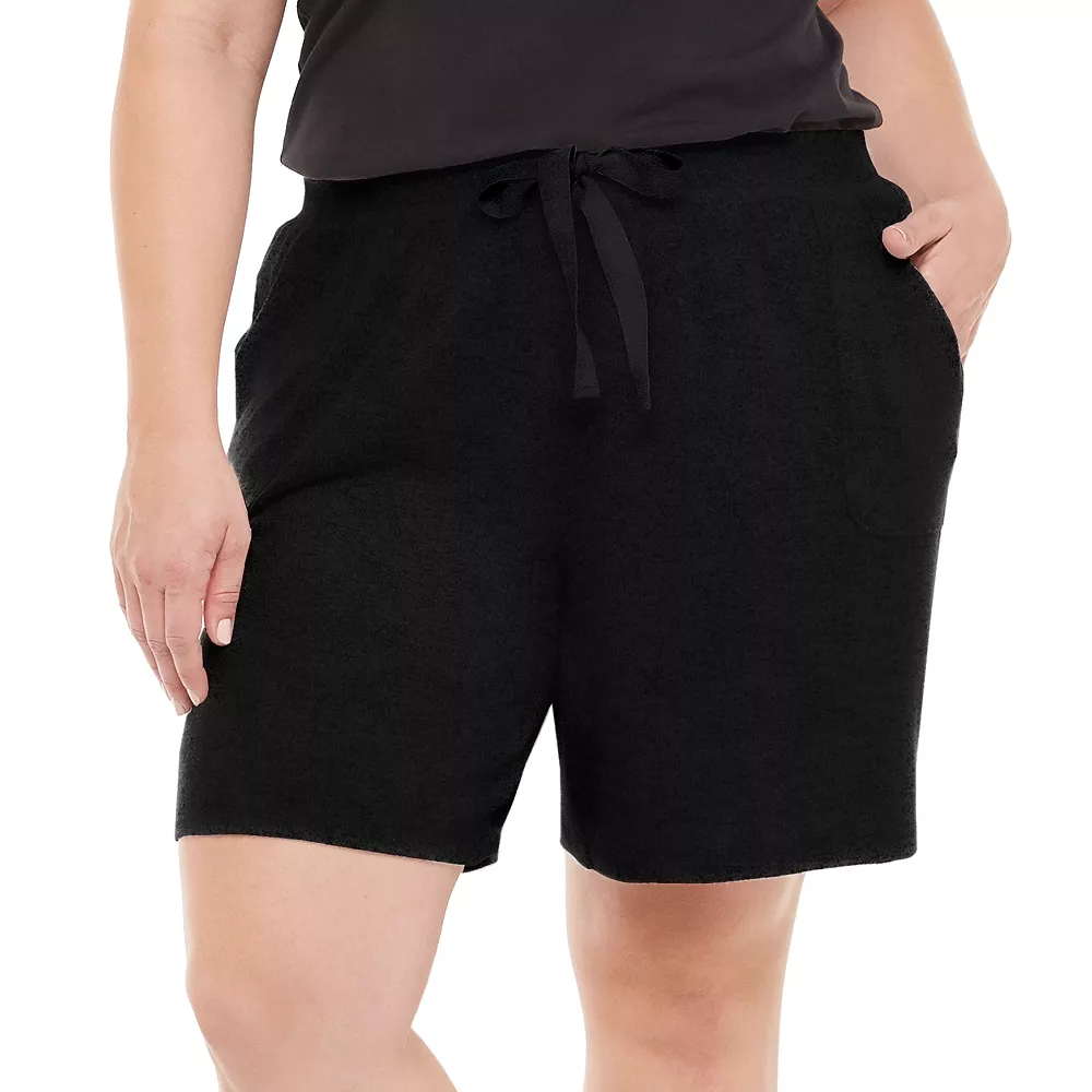 Plus Size Sonoma Goods For Life® Essential Bermuda Pajama Shorts 4 Plus Size Sonoma Goods For Life® Essential Bermuda Pajama Shorts - Image 2