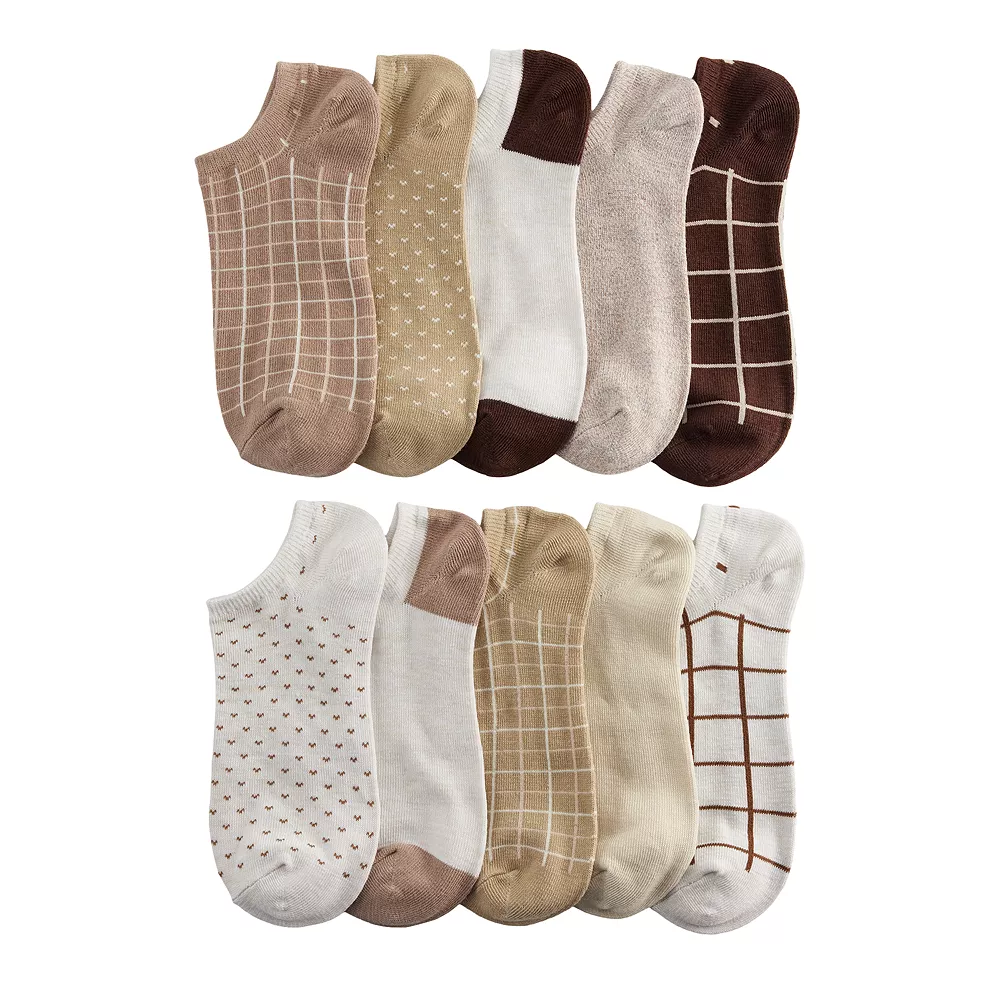 Sonoma Goods For Life® 10 Pack Check Pattern No Show Socks 10 Sonoma Goods For Life® 10 Pack Check Pattern No Show Socks - Image 8