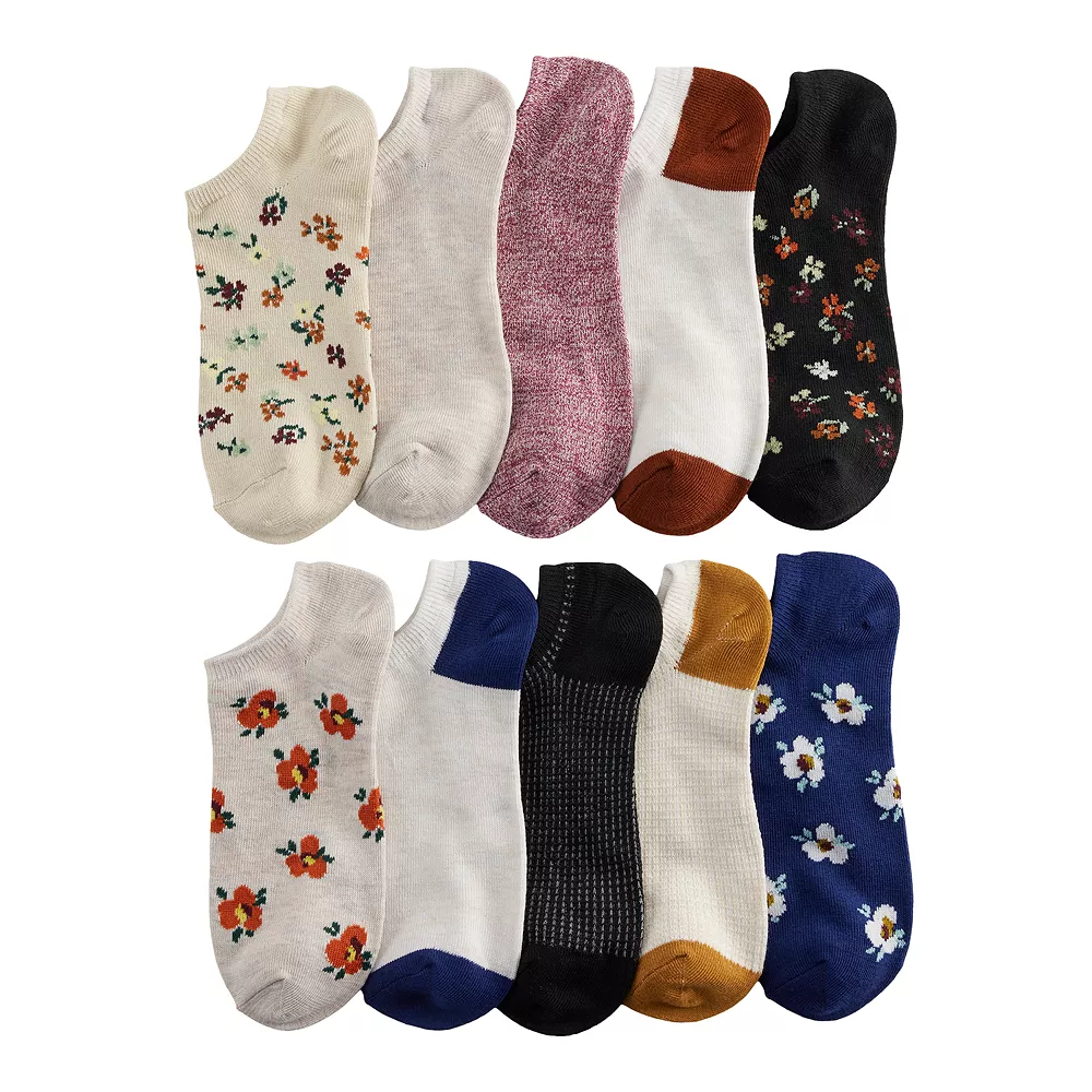 Sonoma Goods For Life® 10 Pack Check Pattern No Show Socks 12 Sonoma Goods For Life® 10 Pack Check Pattern No Show Socks - Image 10