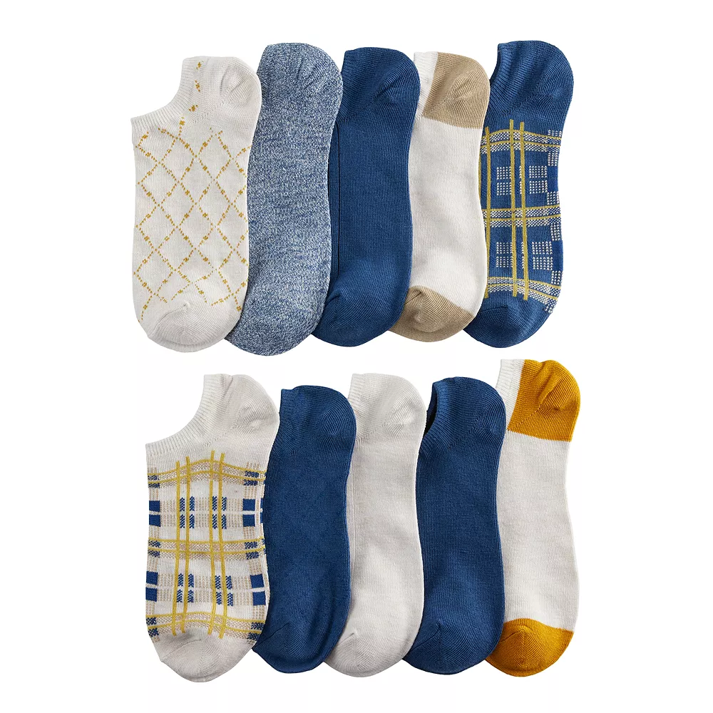 Sonoma Goods For Life® 10 Pack Check Pattern No Show Socks 5 Sonoma Goods For Life® 10 Pack Check Pattern No Show Socks - Image 3