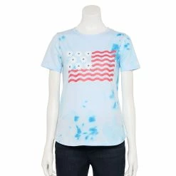 Women's Sonoma Goods For Life® Patriotic Graphic Tee -Sonoma Clothing Store 5757625 Tie Dye Flower Flag