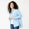 Women's Sonoma Goods For Life® Relaxed Button Down Shirt -Sonoma Clothing Store 5763233 Chambray