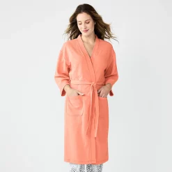 Women's Sonoma Goods For Life® Cloud Knit 3/4 Sleeve Robe -Sonoma Clothing Store 5780935 Blush