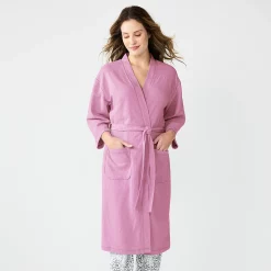 Women's Sonoma Goods For Life® Cloud Knit 3/4 Sleeve Robe -Sonoma Clothing Store 5780935 Lavender