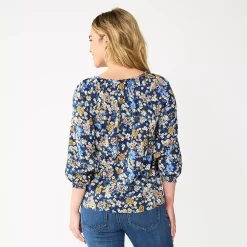 Women's Sonoma Goods For Life® Three-Quarter Sleeve Top -Sonoma Clothing Store 5806184 ALT