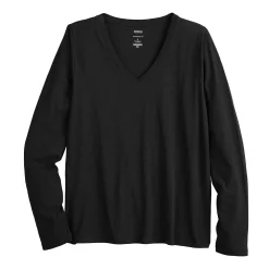 Women's Sonoma Goods For LifeĀ® Everyday Adaptive & Easy Dressing V-Neck Long Sleeve Top