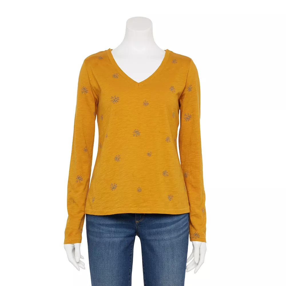 Women's Sonoma Goods For Life® Everyday Adaptive & Easy Dressing V-Neck Long Sleeve Top 12 Women's Sonoma Goods For Life® Everyday Adaptive & Easy Dressing V-Neck Long Sleeve Top - Image 10