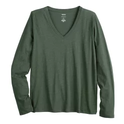 Women's Sonoma Goods For Life® Everyday Adaptive & Easy Dressing V-Neck Long Sleeve Top 30 Women's Sonoma Goods For Life® Everyday Adaptive & Easy Dressing V-Neck Long Sleeve Top -Sonoma Clothing Store 5816145 Gray Green