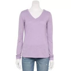 Women's Sonoma Goods For Life® Everyday Adaptive & Easy Dressing V-Neck Long Sleeve Top 23 Women's Sonoma Goods For Life® Everyday Adaptive & Easy Dressing V-Neck Long Sleeve Top -Sonoma Clothing Store 5816145 Light Purple