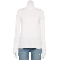 Women's Sonoma Goods For Life® Everyday Adaptive & Easy Dressing V-Neck Long Sleeve Top 28 Women's Sonoma Goods For Life® Everyday Adaptive & Easy Dressing V-Neck Long Sleeve Top -Sonoma Clothing Store 5816145 White