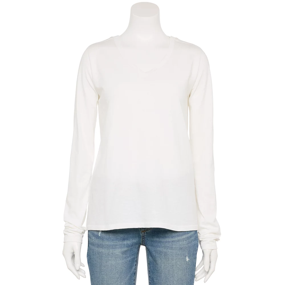 Women's Sonoma Goods For Life® Everyday Adaptive & Easy Dressing V-Neck Long Sleeve Top 11 Women's Sonoma Goods For Life® Everyday Adaptive & Easy Dressing V-Neck Long Sleeve Top - Image 9