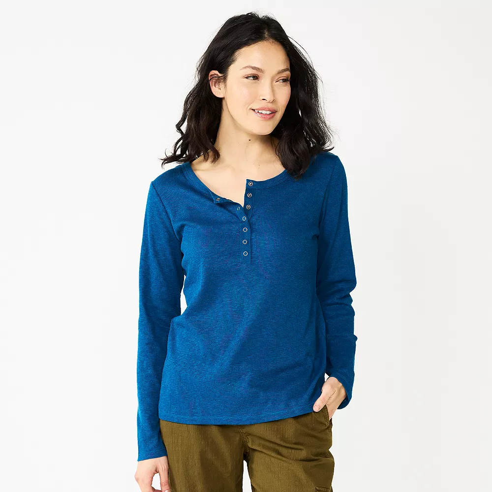 Women's Sonoma Goods For Life® Essential Henley Top 6 Women's Sonoma Goods For Life® Essential Henley Top - Image 4