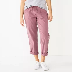 Women's Sonoma Goods For Life® Paperbag Waist Capri Pants -Sonoma Clothing Store 5817195 Purple