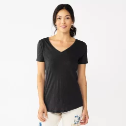 Women's Sonoma Goods For Life® Essential V-Neck Tee -Sonoma Clothing Store 5824995 Black